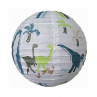 12" Paper Lanterns Round 'Dinosaur' Design - Regular Wire Ribbed